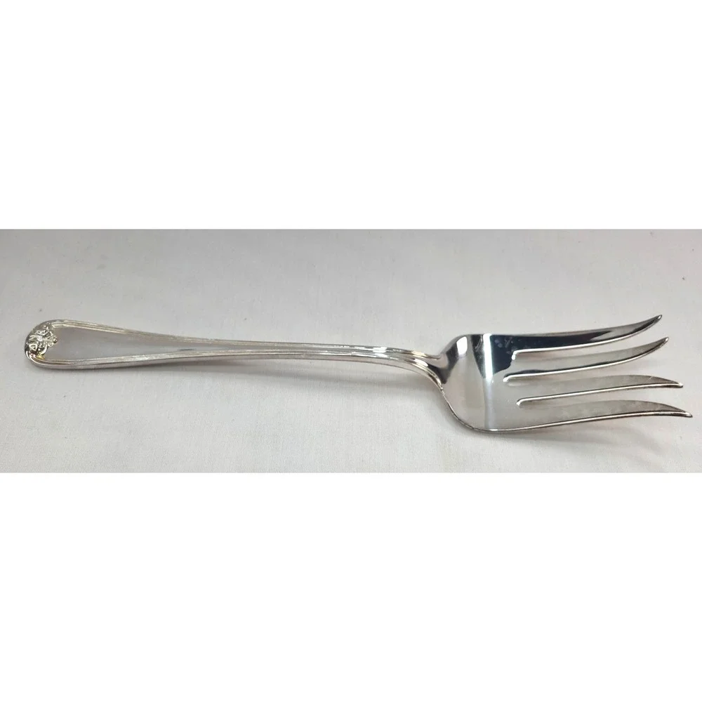 Gorham Heritage Cold Meat Serving Fork Silver Plated Made in Italy 11½